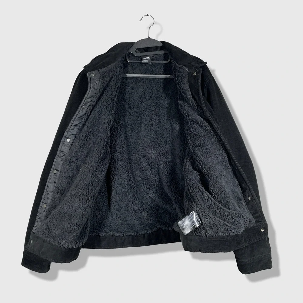 The North Face Corduroy Sherpa Lined Jacket Mens Large Black Workwear Gorpcore